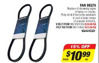 Autobarn Fan belts offer