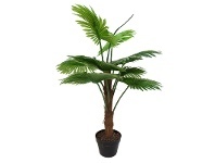 LivingStyles Potted Artificial Fan Palm, 100cm offer