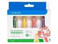Officeworks Studymate Greener Choice Highlighters 4 Pack Pastel offer