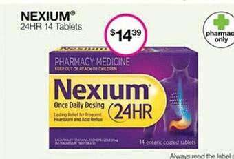 Priceline Nexium 24hr 14 tablets offer