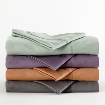 Pillow Talk 400 thread count bamboo cotton fitted sheet by habitat offer