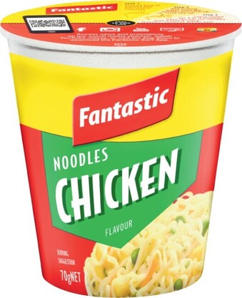 Coles Fantastic Noodles Cup or Bowl 70g-85g offer