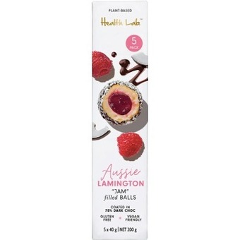 healthylife Health lab lamington jam butter filled ball 40g x 5 offer