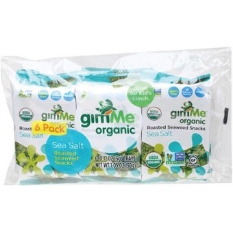 Gimme roasted seaweed snacks sea salt, 6pk