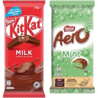 IGA Nestlé chocolate block 118-200g selected varieties offer