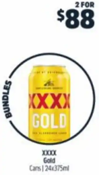 BWS XXXX Gold cans/24x375ml offer