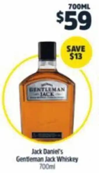 BWS Jack Daniel's Gentleman Jack Whisky 700ml offer