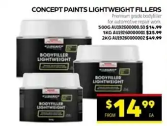 Autopro Concept Paints Lightweight Fillers 500G - AU192600000.50 offer