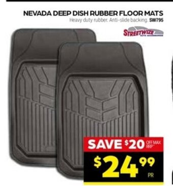 Streetwize Nevada Deep Dish Rubber Floor Mats