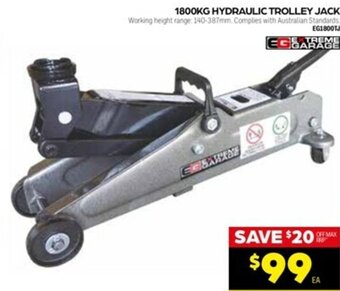Autopro Extreme Garage 1800KG Hydraulic Trolley Jack offer