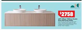 Harvey Norman ADP 'Clifton' 1500mm Double Bowl Wall-Hung Vanity offer