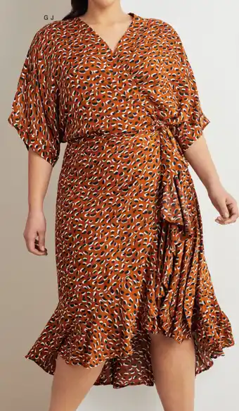 EziBuy Sara ruffle hem wrap dress offer