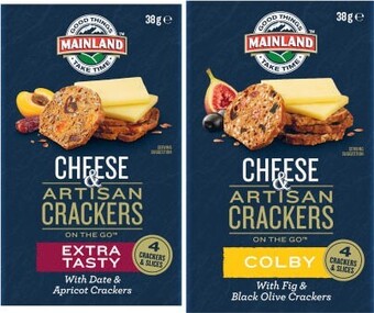 Coles Mainland On The Go Cheese & Artisan Crackers 38g offer