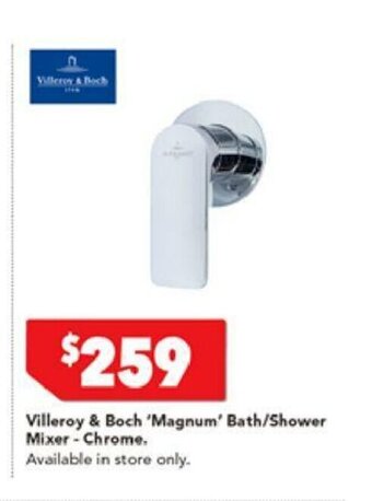 Harvey Norman Villeroy & Boch 'Magnum' Bath/Shower Mixer - Chrome offer