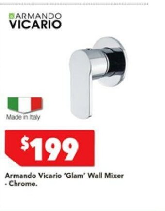 Harvey Norman Armando Vicario 'Glam' Wall Mixer - Chrome offer