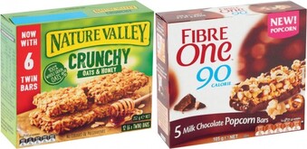 Coles Nature Valley Bars 252g or Fibre One Bars or Snacks 100g-120g offer