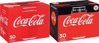 Coles Coca-Cola Soft Drink 30x375mL offer