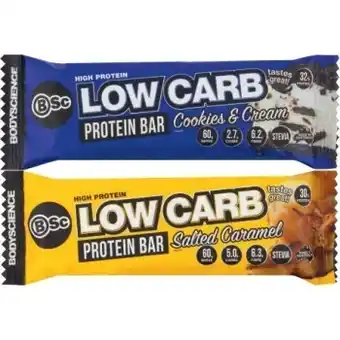 Coles Bsc low carb protein bars 45g-60g offer