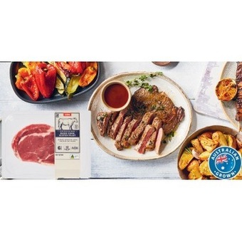 Coles Coles australian no added hormones beef quick cook scotch fillet or porterhouse steak 170g-180g offer