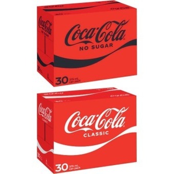 Coles Coca-cola soft drink 30x375ml offer