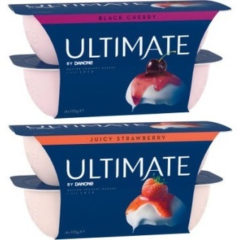 Coles Danone ultimate yoghurt 4x115g offer