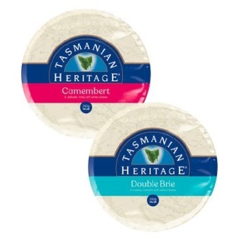 Coles Tasmanian heritage double brie or camembert 250g offer