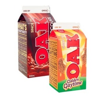 Coles Oak flavoured milk 600ml offer