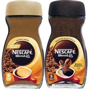Coles Nescafé blend 43 instant coffee 140g-150g offer