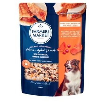 Coles Farmers market home styled shreds dog food 250g offer