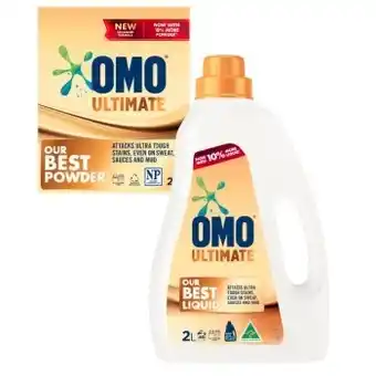 Coles Omo ultimate laundry powder 2kg or liquid 2 litre offer