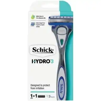 Coles Schick hydro 3 razor kit 1 pack offer
