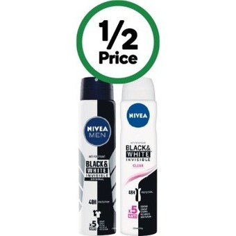 Woolworths Nivea aerosol antiperspirant deodorant 250ml offer