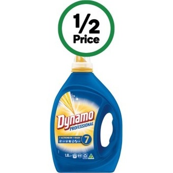 Woolworths Dynamo professional laundry liquid 1.8 litre offer