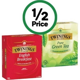Woolworths Twinings tea bags pk 80-100 – excludes lemon & ginger, peppermint, camomile & chai vanilla offer