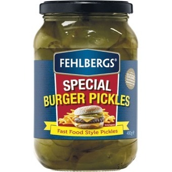 Woolworths Fehlbergs burger pickles 490g offer