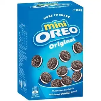 Woolworths Mini oreo cookies 157g offer