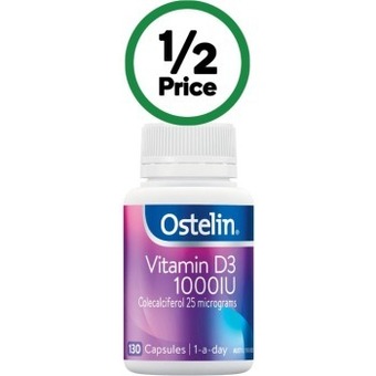 Woolworths Ostelin vitamin d3 1000iu capsules pk 130^ offer