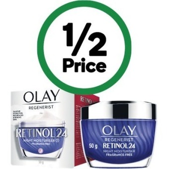 Woolworths Olay regenerist retinol 24 night moisturiser 50g offer