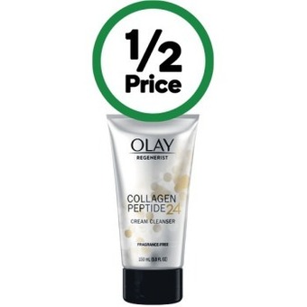 Woolworths Olay regenerist collagen peptide 24 cream cleanser 150ml offer