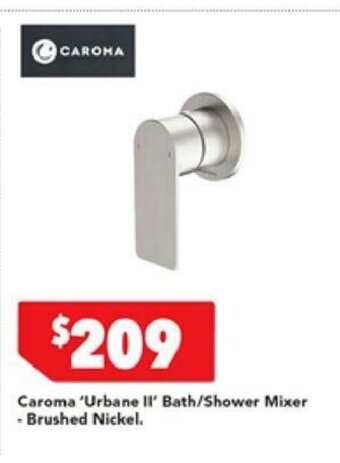 Harvey Norman Caroma 'Urbane II' Bath/Shower Mixer - Brushed Nickel offer