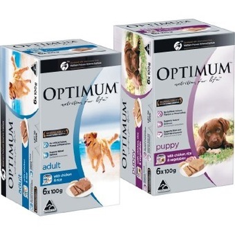 Woolworths Optimum wet dog food 6 x 100g offer