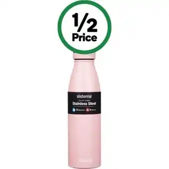 Woolworths Sistema ss bottle dual wall 500ml offer