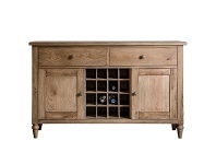 LivingStyles Banzi Oak Timber 2 Door 2 Drawer Sideboard, 130cm offer