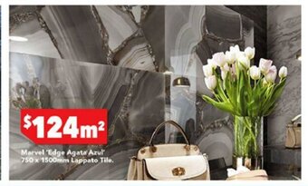 Harvey Norman Marvel 'Edge Agata Azul' 750 x 1500mm Lappato Tile offer