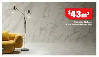 Harvey Norman Calcutta 'Deluxe' 600 x 600mm Honed Tile offer