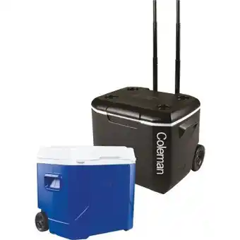 Igloo & coleman wheeled hard coolers