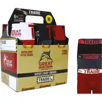 BCF Tradie x great northern undies 6 pack offer