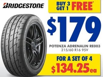 Bob Jane T-Marts Bridgestone Potenza Adrenalin RE003 offer