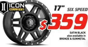 Icon Alloys Six Speed 17"