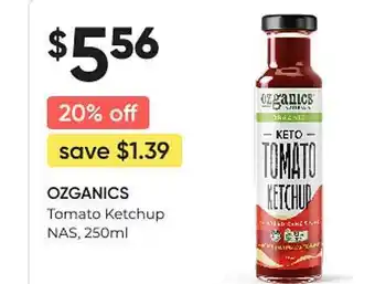 Ozganics tomato ketchup nas 250ml